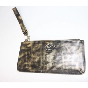 Patricia Nash Clutch Phone Bag Wrislet Evening Bag Organizer Black/Gold (20)